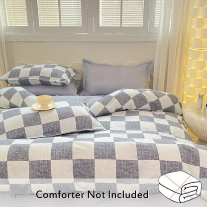 CheckModern™ - Bettwäsche Set Kariert - Zeitloses Design - Modernes Schlafzimmer Set