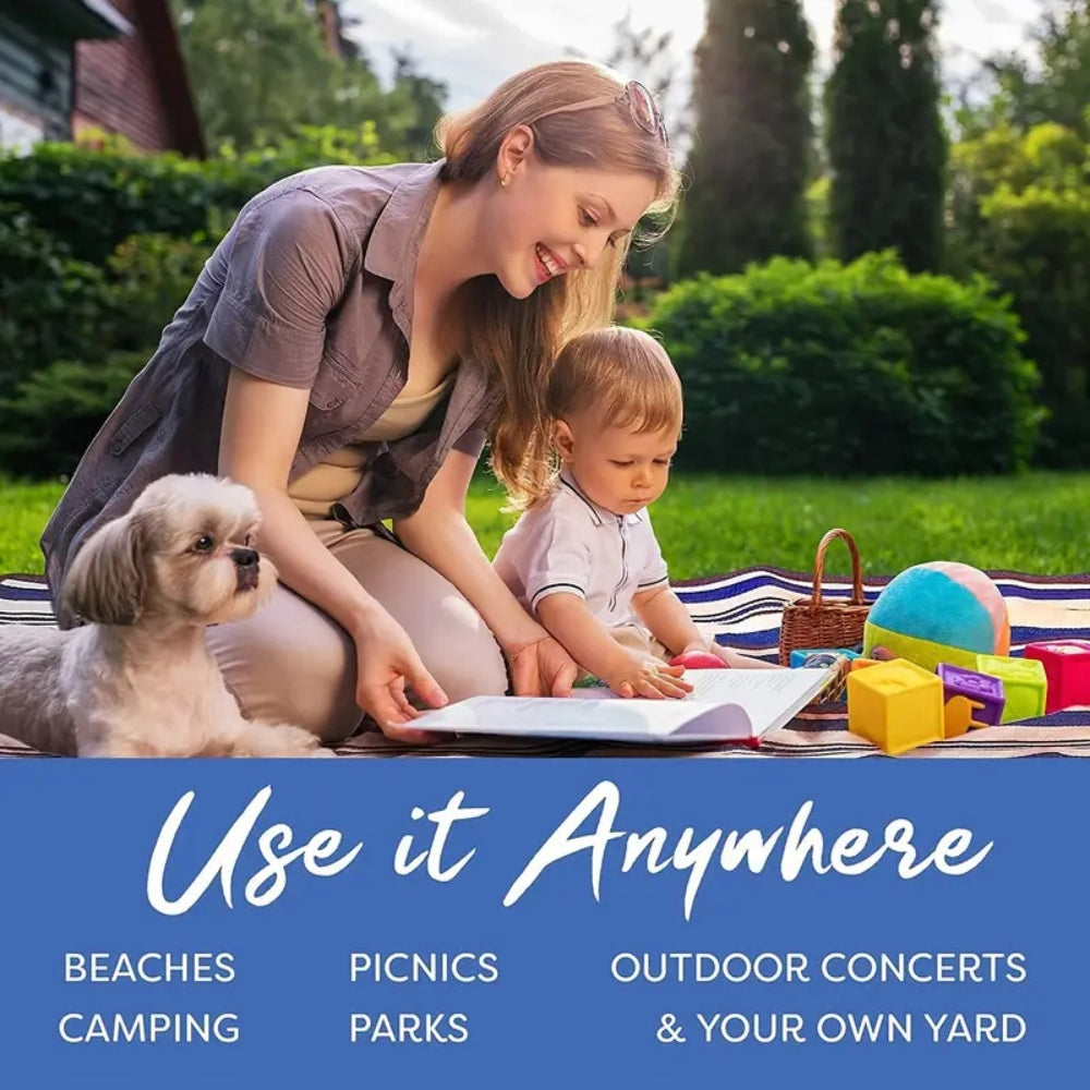 AdventureFold™ – Wasserdichte Picknickdecke Nylon Sanddicht Outdoor – Faltbare Picknick Decke