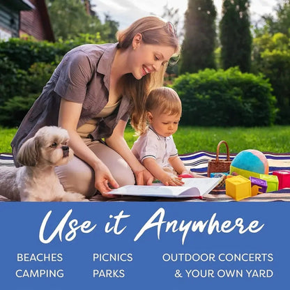 AdventureFold™ – Wasserdichte Picknickdecke Nylon Sanddicht Outdoor – Faltbare Picknick Decke