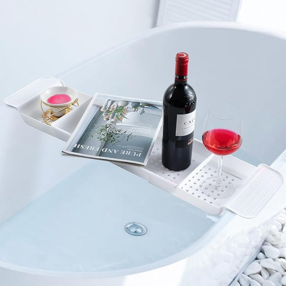 BathEase™ - Badewannenablage - Verstellbares Design - Badewannen Tablett