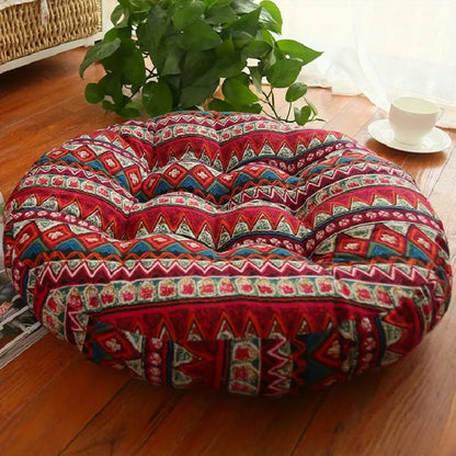BohoRoundNest™ - Sitzkissen Rund - Boho Stil - Bequeme Bodensitzung
