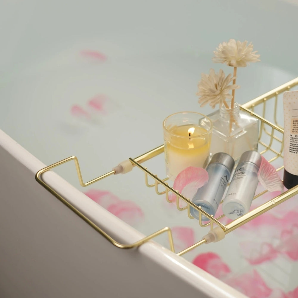 BathSpan™ - Edelstahl Badewannenablage - Verstellbares Design - Badewannen Tablett