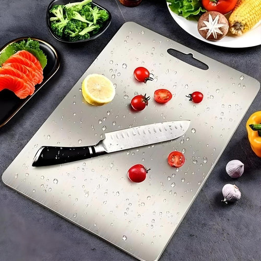 SteelPrep™ - Edelstahl Schneidebrett - Hygienisches Design - Langlebiges Küchenbrett