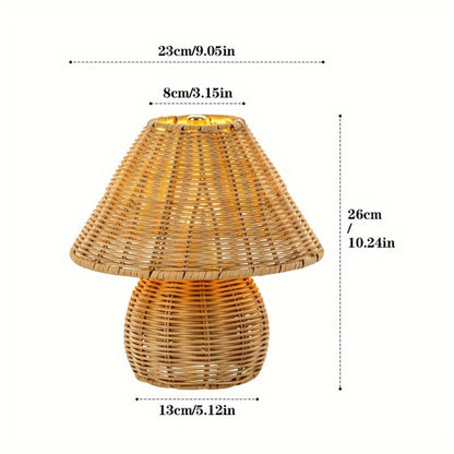 RattanGlow™ - Tischlampe Rattan - Boho Stil - Warmes Ambiente