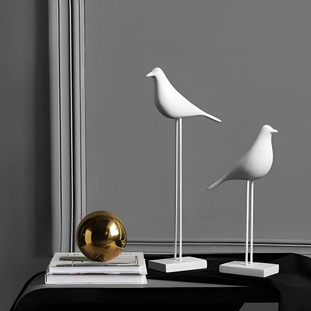 NordicPerch™ Deko Vogel – Keramik Figur – Minimalistische Wohn Deko
