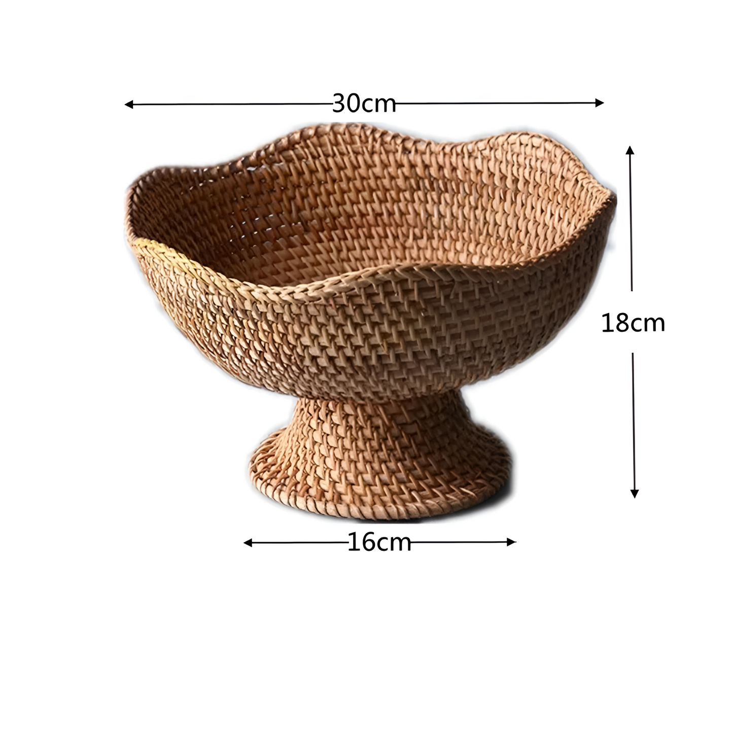 RattanHarvest™ - Obstkorb Rattan - Handgewebter Stil - Natürliche Aufbewahrung