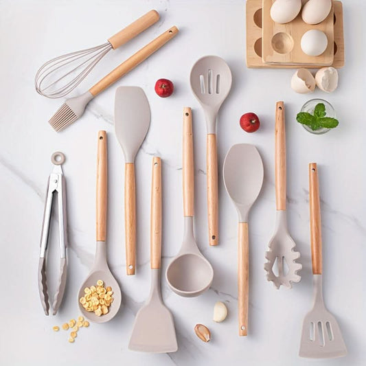 CookFlex™ - Silikon Küchenutensilien Set - Modern Stil - 12-teiliges Kochset