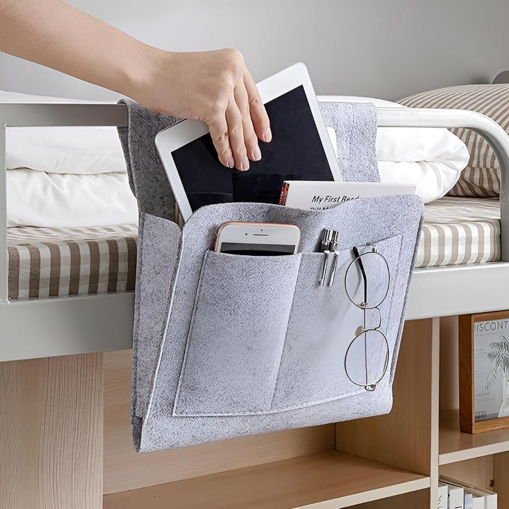 BedPocket™ - Bett Organizer Tasche - Minimalistischer Stil - Platzsparende Aufbewahrung