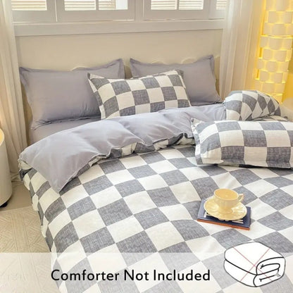 CheckModern™ - Bettwäsche Set Kariert - Zeitloses Design - Modernes Schlafzimmer Set