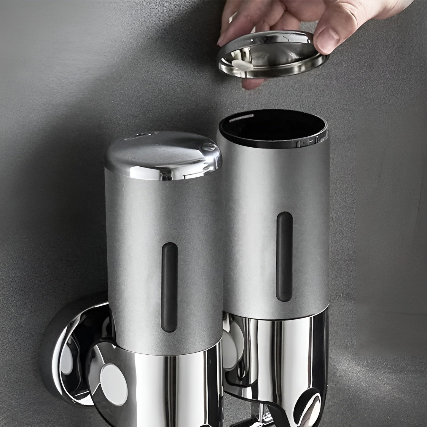PureDose™ - Wand Seifenspender - Modernes Design - Eleganter Badspender