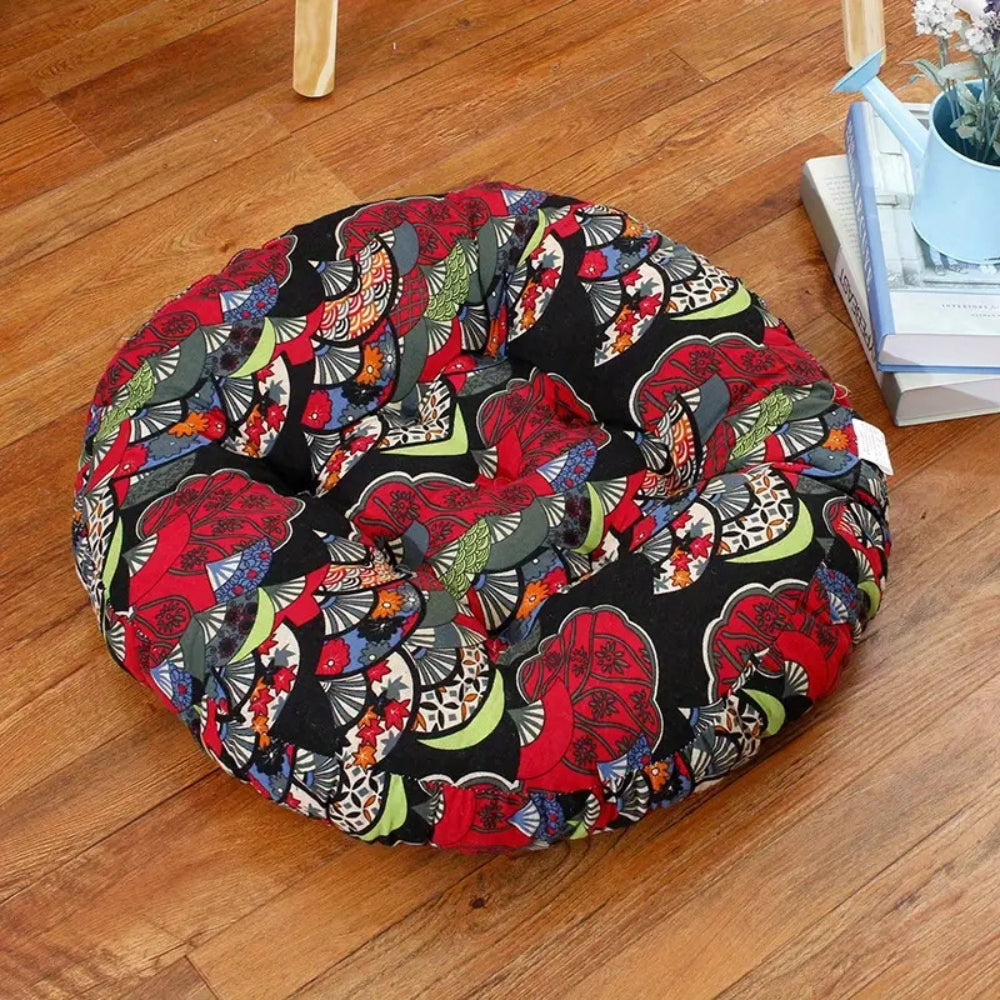 BohoRoundNest™ - Sitzkissen Rund - Boho Stil - Bequeme Bodensitzung