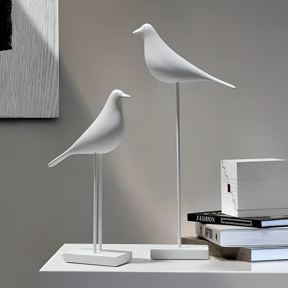 NordicPerch™ Deko Vogel – Keramik Figur – Minimalistische Wohn Deko