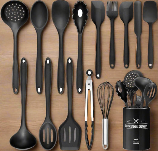 KitchenPro™ - Silikon Küchenutensilien Set - Modern Stil - 15-teiliges Kochset
