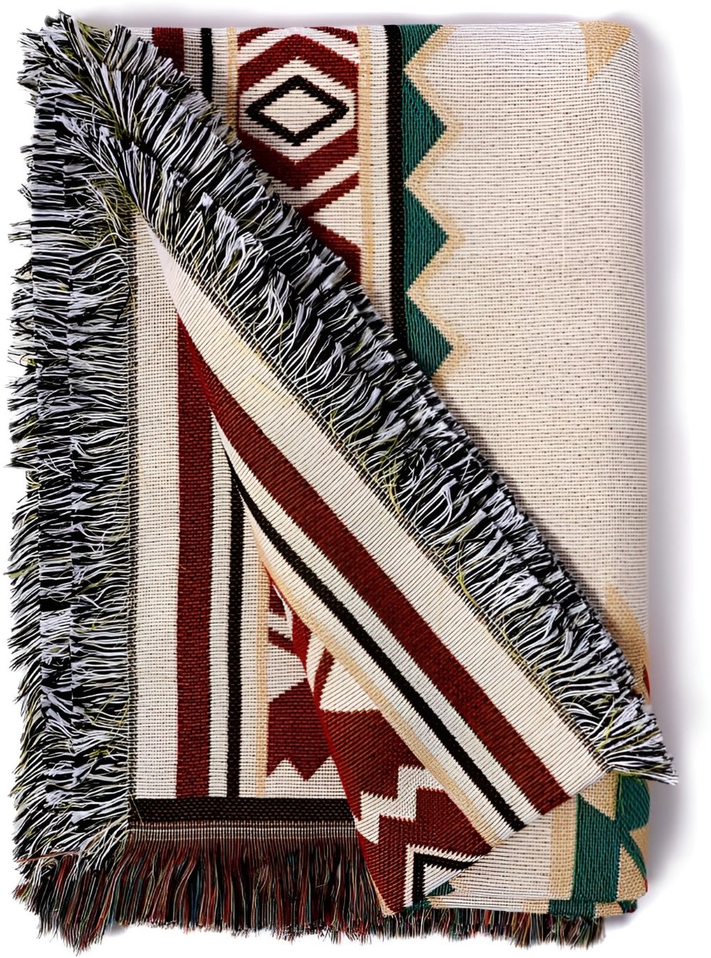 BohoLounge™ – Boho Picknickdecke Reversible Baumwollmischung Outdoor – Bohemian Picknick Decke