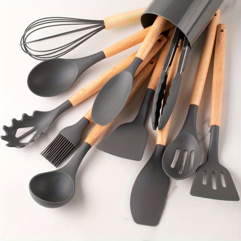 CookFlex™ - Silikon Küchenutensilien Set - Modern Stil - 12-teiliges Kochset