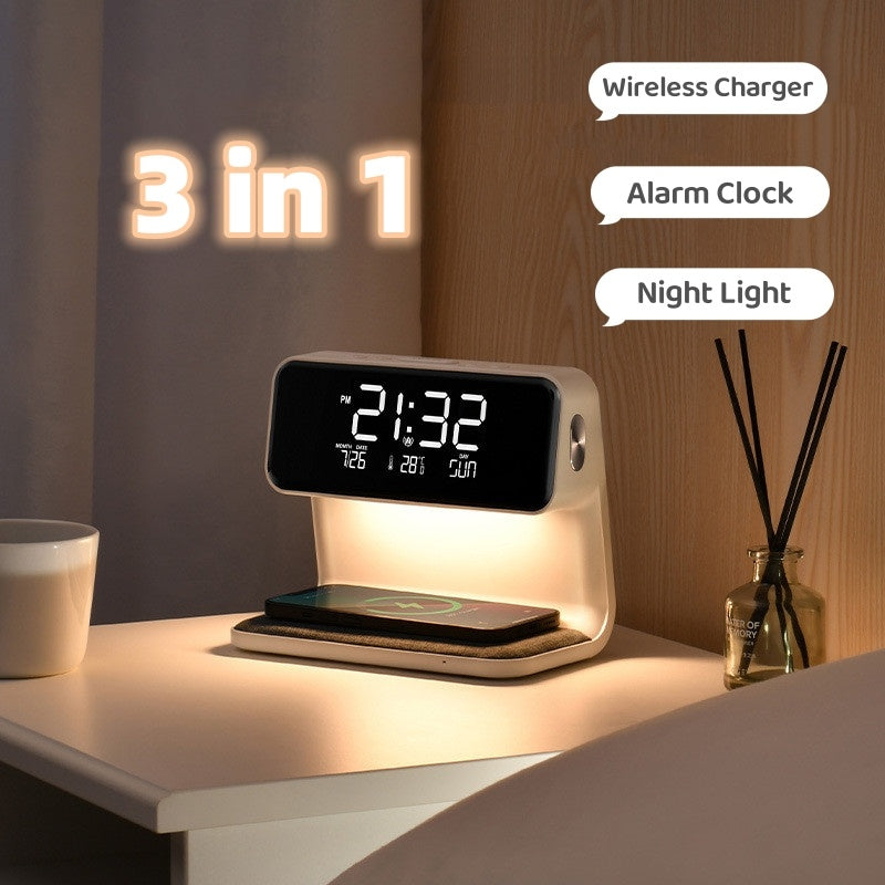 LumaCharge™ - 3-in-1 Nachttischlampe - Modern Stil - Multifunktionale Tischleuchte
