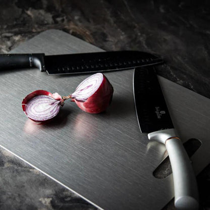 SteelPrep™ - Edelstahl Schneidebrett - Hygienisches Design - Langlebiges Küchenbrett