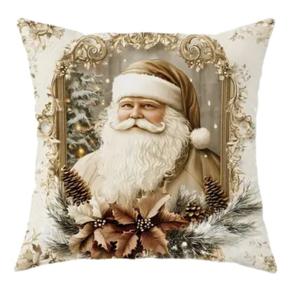 VelvetFestive™ - Weihnachts Kissenbezug Samt - Vintage Stil - Festliche Dekoration