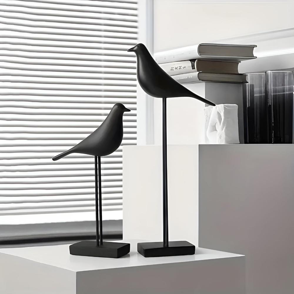 NordicPerch™ Deko Vogel – Keramik Figur – Minimalistische Wohn Deko