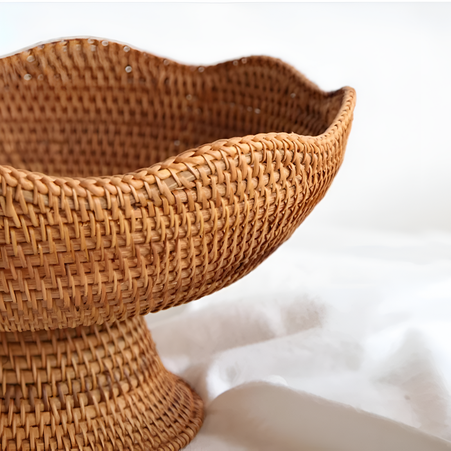 RattanHarvest™ - Obstkorb Rattan - Handgewebter Stil - Natürliche Aufbewahrung