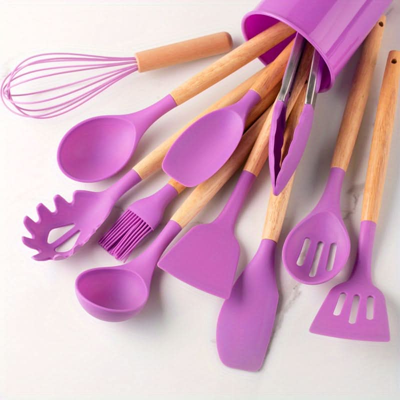 CookFlex™ - Silikon Küchenutensilien Set - Modern Stil - 12-teiliges Kochset