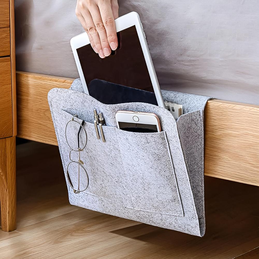 BedPocket™ - Bett Organizer Tasche - Minimalistischer Stil - Platzsparende Aufbewahrung