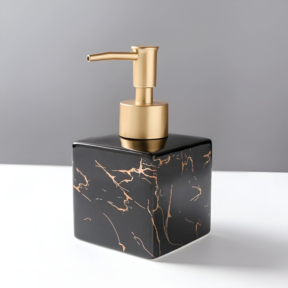 MarbleAura™ - Keramik Seifenspender - Marmor Stil - Elegantes Badezimmer Zubehör