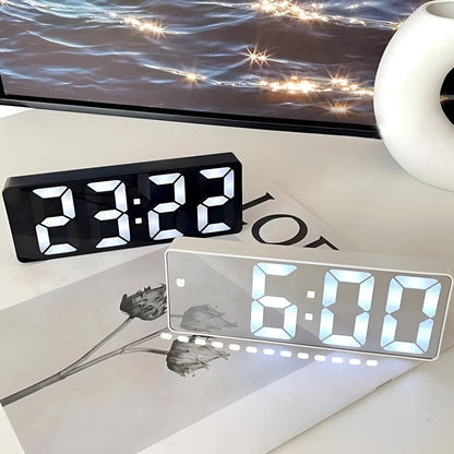 MirrorTime LED Wecker – Spiegel Digitalwecker – Uhr Datum Temperatur