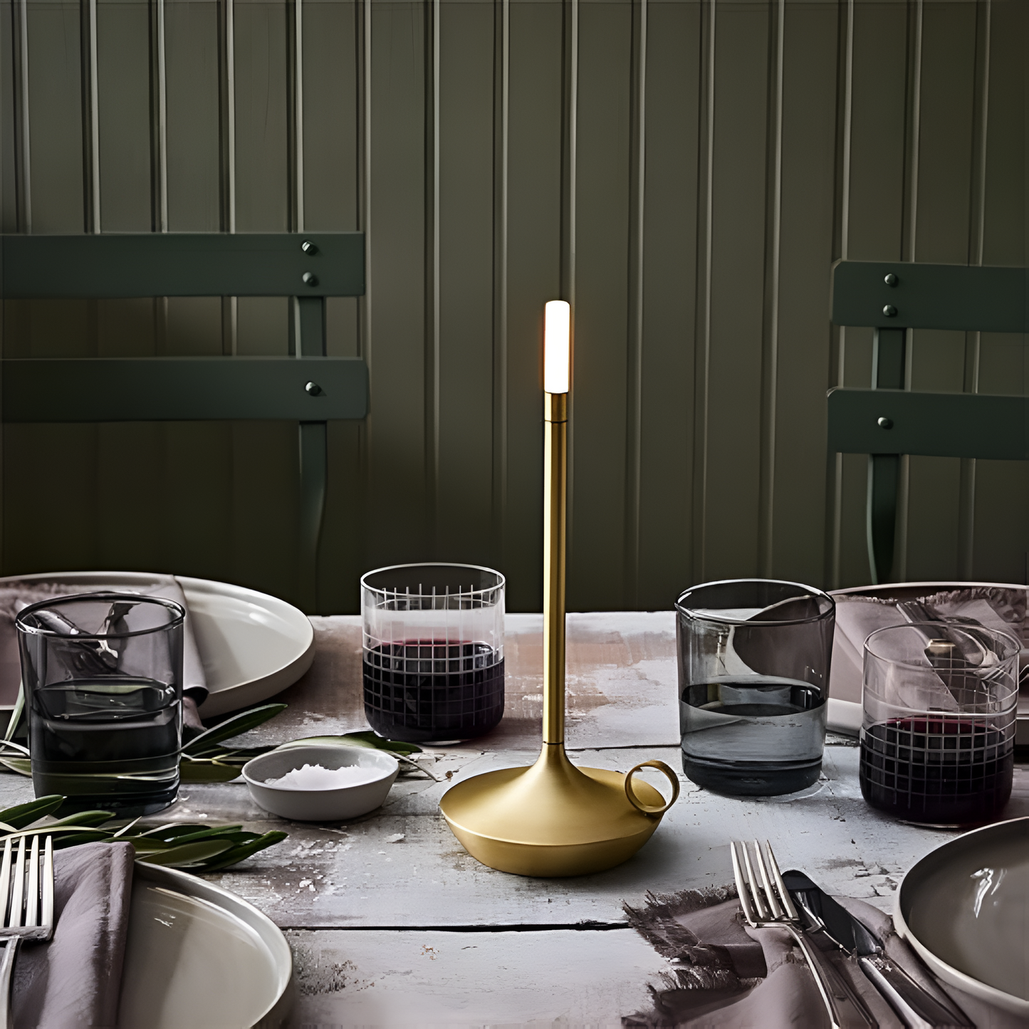 CandleGlowPort™ - Tischlampe Kabellos - Minimalistischer Stil - Warmes Licht