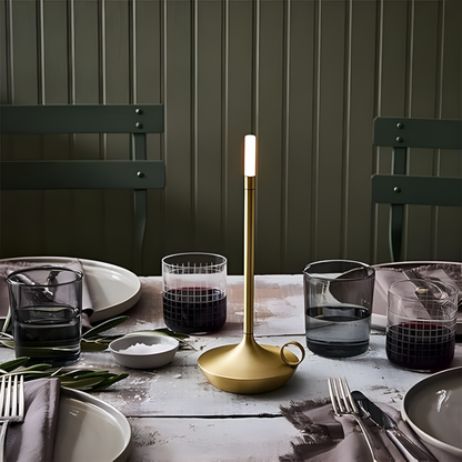 CandleGlowPort™ - Tischlampe Kabellos - Minimalistischer Stil - Warmes Licht