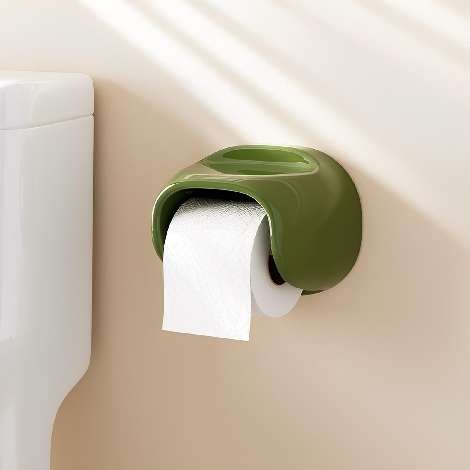 Aero Toilettenpapierhalter - Hochglänzend, Klebefix ohne Bohren 5