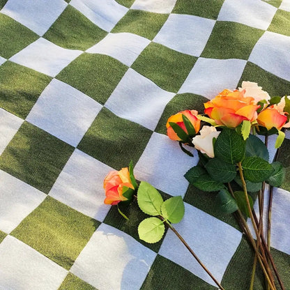 FringeComfort™ – Karierte Picknickdecke Mikrofaser mit Fransen Outdoor – Karierte Picknick Decke