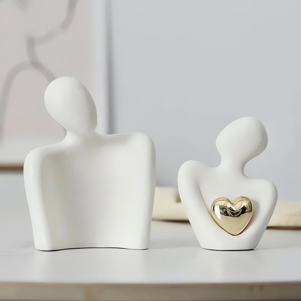 Allegra Figur - Abstraktes Paar aus Hochwertigem Harz, Minimalistisch 7