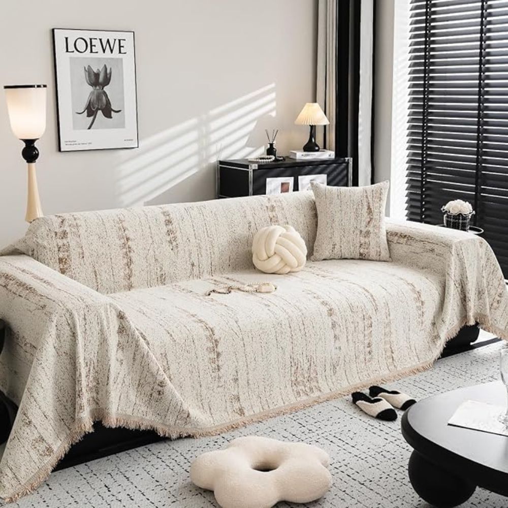 Almond Crest Sofabezug - Chenille, Stilvoll und Waschbar 4