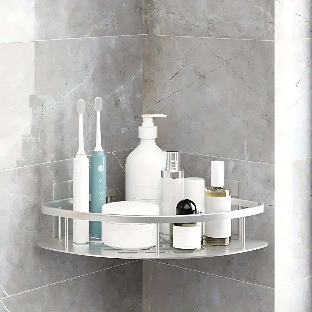 CurveRack™ - Duschablage Aluminium - Selbstklebend - Modernes Badezimmer Regal