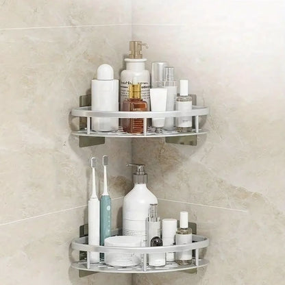 CurveRack™ - Duschablage Aluminium - Selbstklebend - Modernes Badezimmer Regal