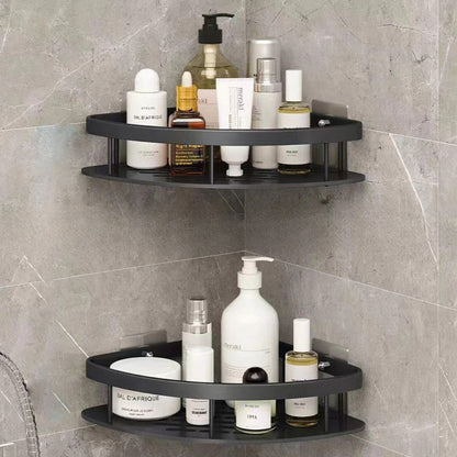 CurveRack™ - Duschablage Aluminium - Selbstklebend - Modernes Badezimmer Regal