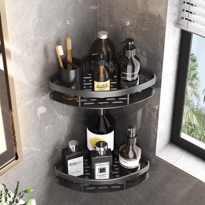 CurveRack™ - Duschablage Aluminium - Selbstklebend - Modernes Badezimmer Regal