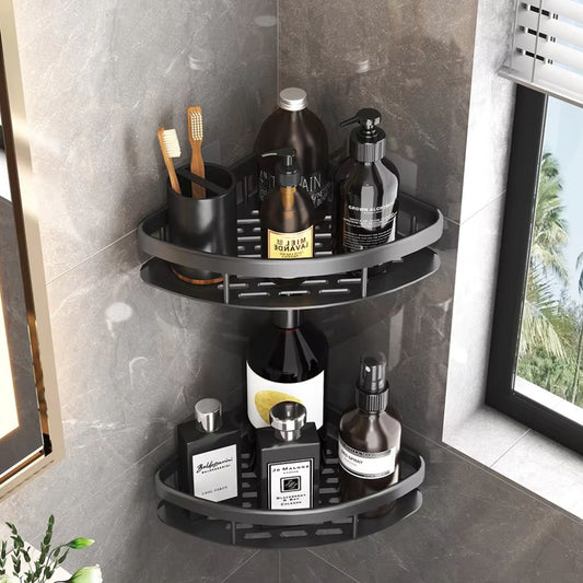 CurveRack™ - Duschablage Aluminium - Selbstklebend - Modernes Badezimmer Regal