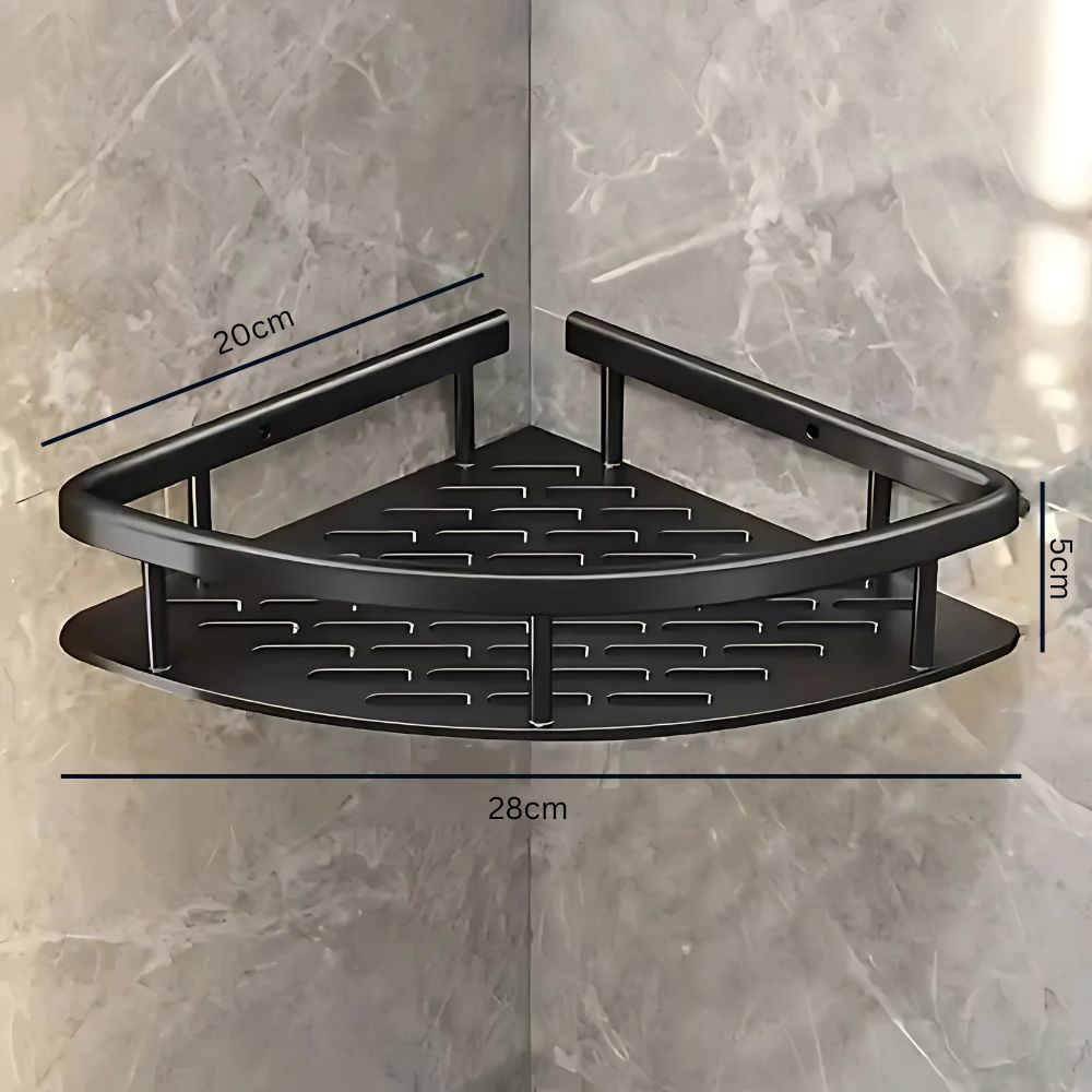 CurveRack™ - Duschablage Aluminium - Selbstklebend - Modernes Badezimmer Regal