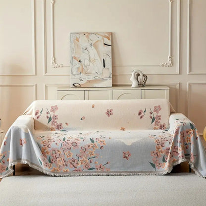 Amara Sofabezug - Wendbar, Blumenmuster, Weicher Chenille, Haustierfreundlich 1