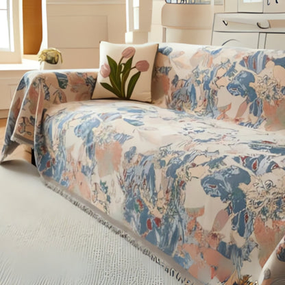 Amara Sofabezug - Wendbar, Blumenmuster, Weicher Chenille, Haustierfreundlich 2