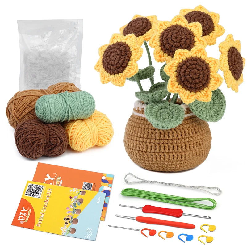 Anora Häkelset für Anfänger - Komplettes DIY mit Garn und Anleitung 0