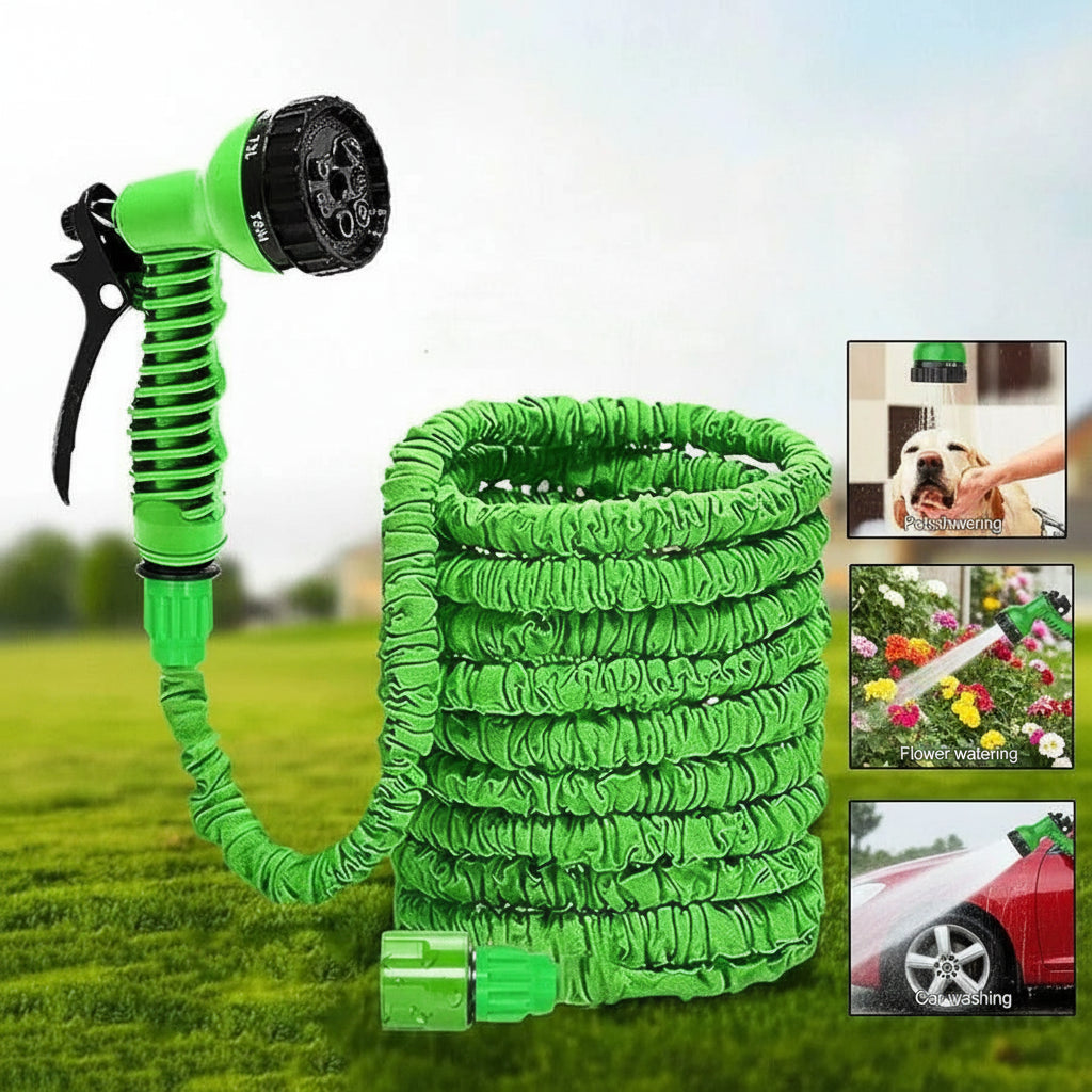 AquaFlex Gartenschlauch - Flexibel, Hochdruck, 7 Sprühmodi 5
