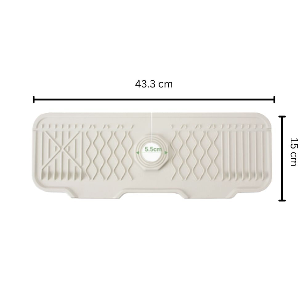AquaSlope Spülbeckenmatte - Flexibles Gummi mit 5° Gefälle, Universell Anpassbar 0