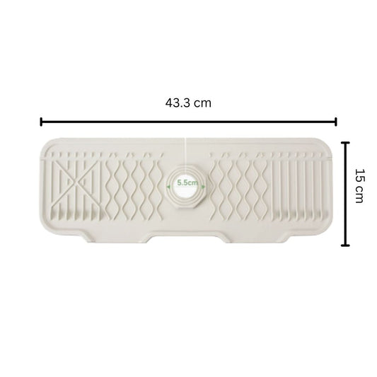 AquaSlope Spülbeckenmatte - Flexibles Gummi mit 5° Gefälle, Universell Anpassbar 0