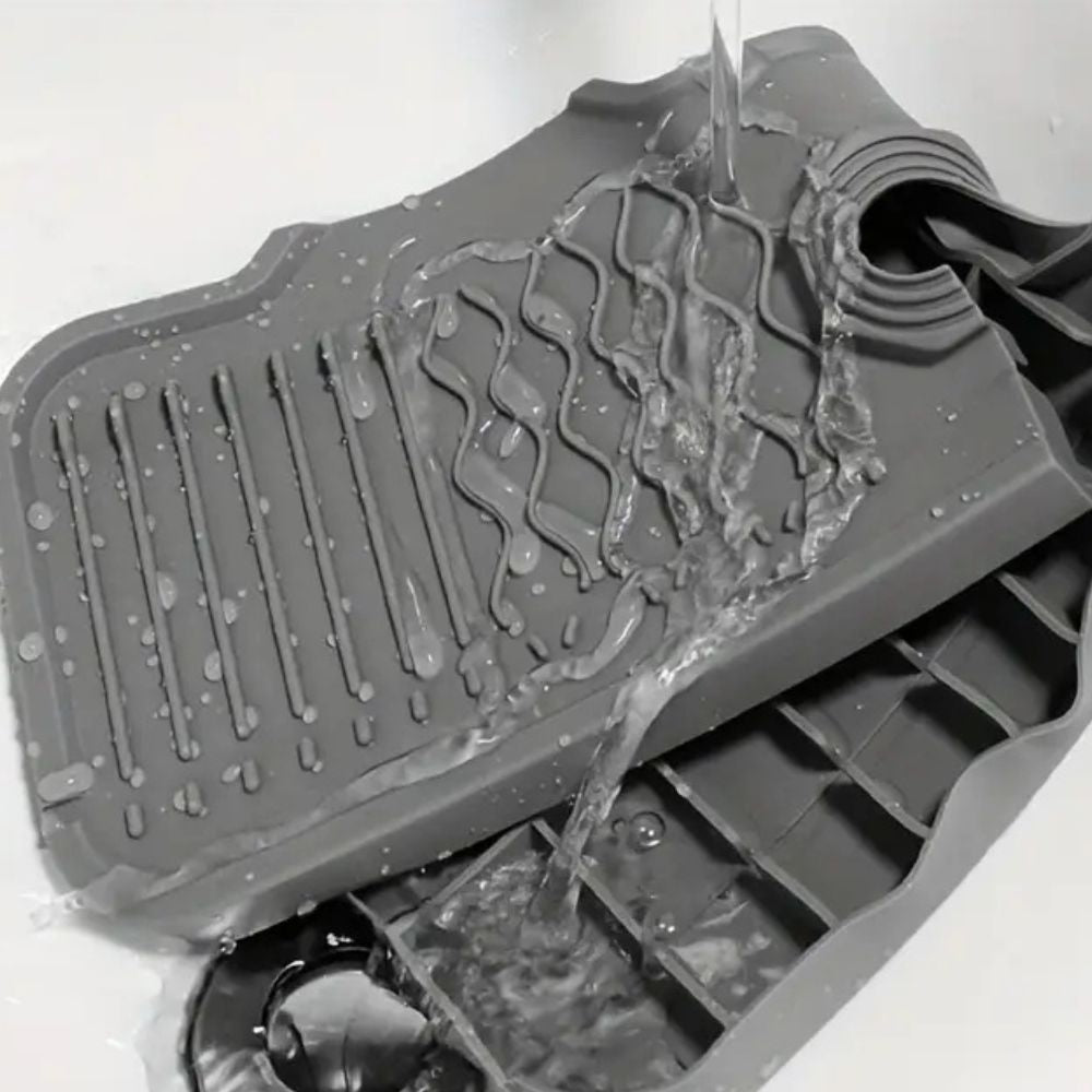 AquaSlope Spülbeckenmatte - Flexibles Gummi mit 5° Gefälle, Universell Anpassbar 4