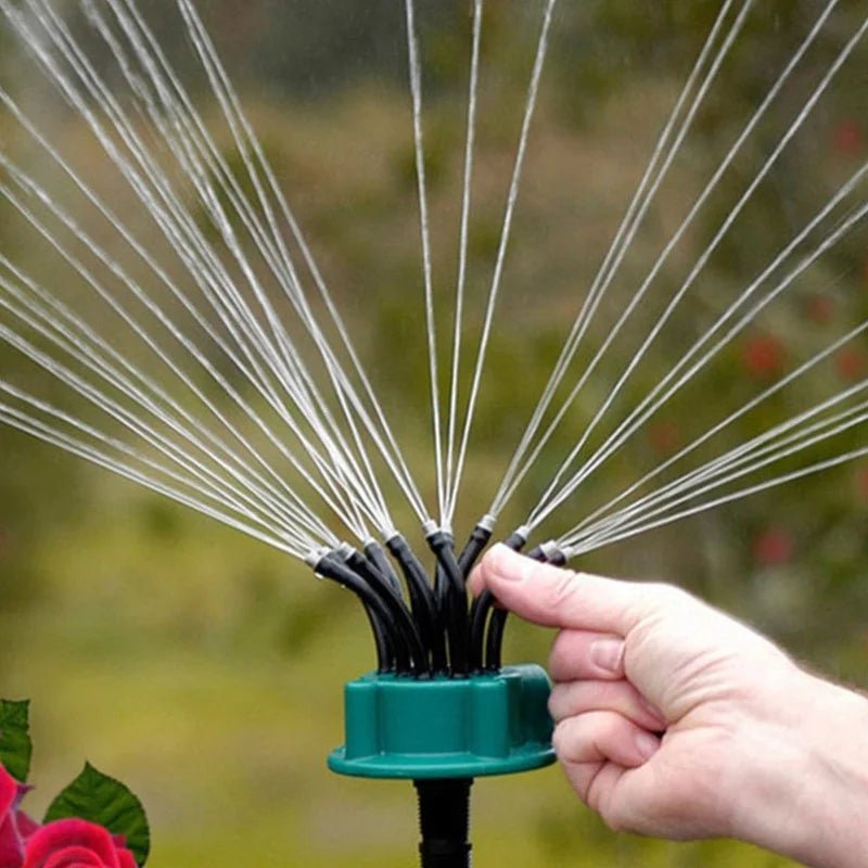 AquaSpray Garten Sprinkler - Automatisches 360-Grad-System, Robustes Kunststoffdesign 1