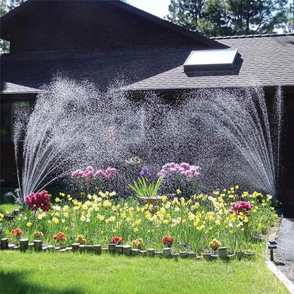 AquaSpray Garten Sprinkler - Automatisches 360-Grad-System, Robustes Kunststoffdesign 3