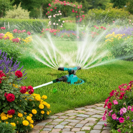 AquaSpray Sprinkleranlage - Automatisch, 360-Grad-Bewässerung 1